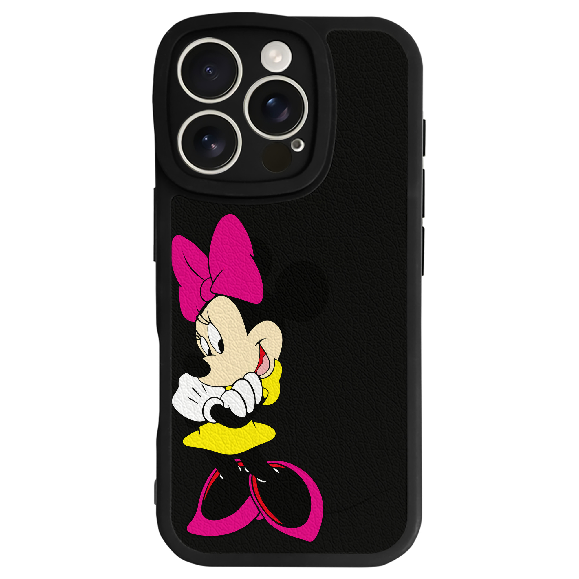 （画像用） ミッキーマウス Mickey Mouse 【iPhone 16シリーズ対応】シリコンスマホケース（レザー調） 材質：シリコン
